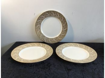 Royal Worcester Gold Feather Plates