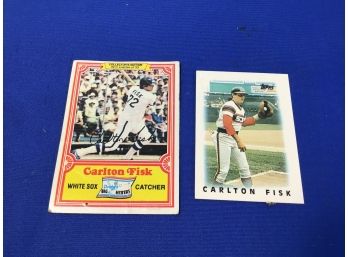 2 Carlton Fisk Cards