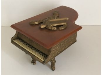 Gorgeous Antique Music Box Piano Cigarette Holder Ash Tray