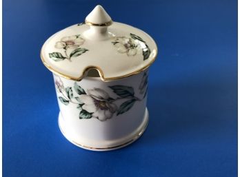 Crown Staffordshire Fine Bone China Jam/Jelly Bowl With Lid