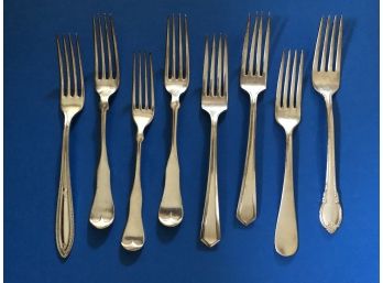 Grouping Of (8) Silver Plate Dinner Forks