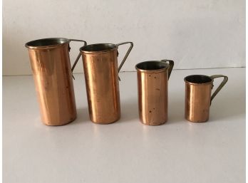 Vintage Copper Measuring Cups Revere Ware