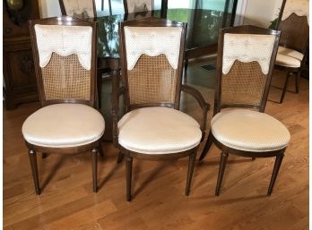 Set Of Six (6) Fantastic Mahogany Dining Chairs With Caned Back - Four Side - Two Arm - AMAZING CONDITION !