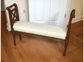 Beautiful Vintage French Directoire Style Window / End Of Bed Bench - Excellent Condition - No Issues