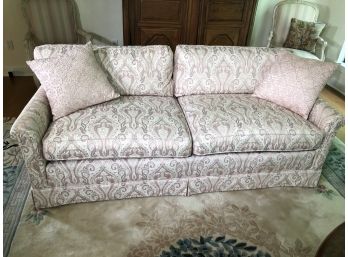 Fabulous HENREDON Sofa - Excellent Condition 2 Of 2 - Fantastic Damask Upholstery ! - SUPER CLEAN & NICE