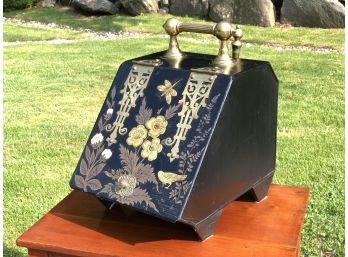 Fantastic Antique Victorian Chinosiere Hod With Brass Scoop - Original Paint Is AMAZING Condition 1890s