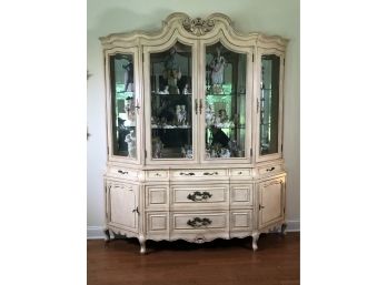 Stunning Vintage French Provincial Cabinet - Light Cream Paint - VERY High Quality - Excellent Condition