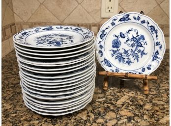 Huge 22 Piece Lot BLUE DANUBE / ONION China - Bread & Butter Or Dessert Plates - Mixed Marks - GREAT LOT !