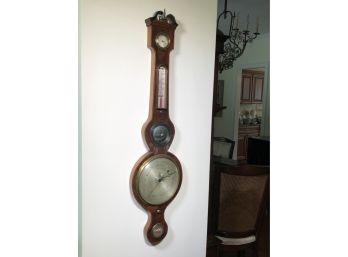 Fabulous Antique Barometer - English 1840-1860 - Beautiful Condition - Mahogany With Sting Inlay VERY PRETTY