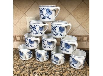 Huge Lot Of 26 BLUE DANUBE / ONION Coffee Mugs (12)  & Tea Cup Sets (14)  (3) Extra Saucers - GREAT LOT !