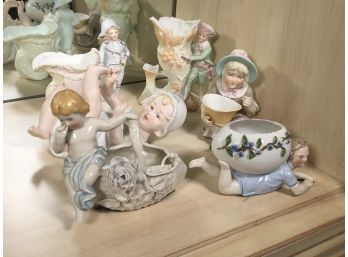 Fantastic Group Of Vintage / Antique Bisque / Porcelain Piano Babies - NICE Lot - Great Assortment ! Lot 2