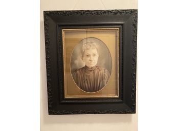 Black And Gold Frame With Female Portrait