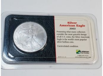 2003 Silver Eagle Uncirculated Sealed In Plastic
