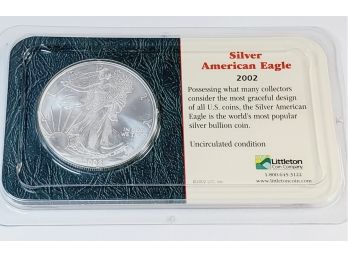 2002 Silver Eagle Uncirculated Sealed In Plastic
