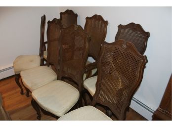 7 Dining Room Chairs - Cane Back