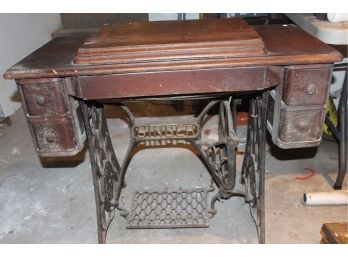 Antique Singer Sewing Machine - Table