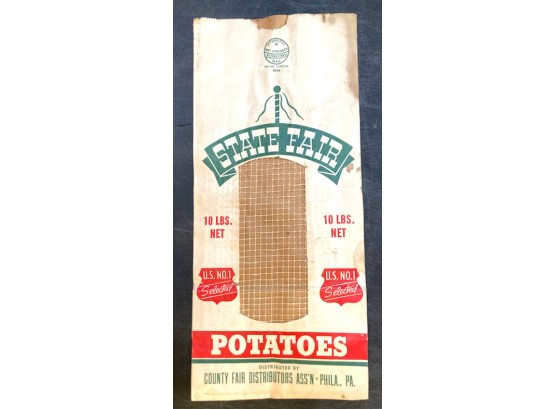 NEW OLD STOCK STATE FAIR 'POTATOES' BAG