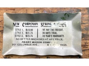 Vintage HOME COMPANION SEWING MACHINE Advertising Pin Tray