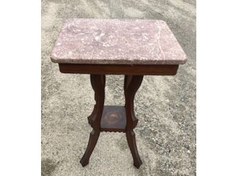 Victorian Marble Top Stand With Pink Marble