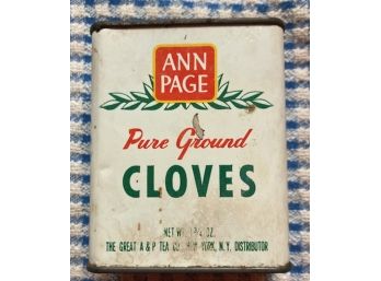Vintage 'ANN PAGE'  CLOVES Tin