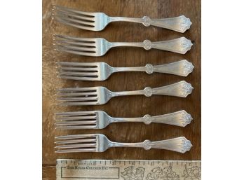 6 Antique ROGERSBROS. Silver Plate Forks