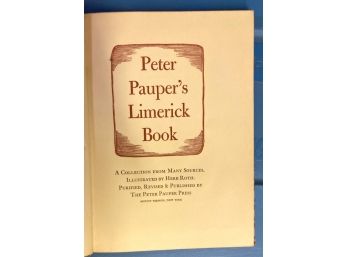 Book 'peter Pauper's Limerick Book', DELIGHTFUL!