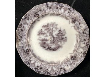 Antique Brown 'SCINDE' Plate, 9 1/2'