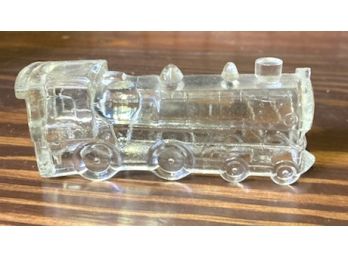 Antique Glass TRAIN Candy Container