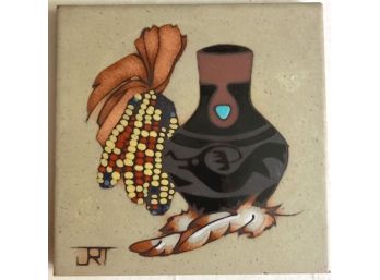 6' X 6' SOUTHWEST POTTERY TILE By Artist CLEO TEISSEDRE