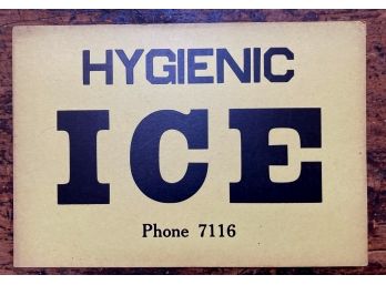 Vintage Window Card  'HYGIENIC ICE Phone 7166',