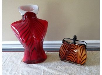 Pairing Of Art Glass Figures