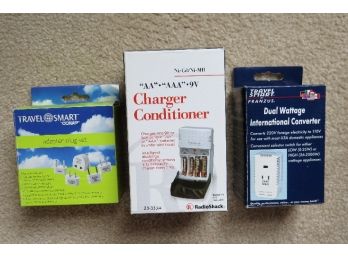 Travel Lot -  Converter, Adapter Plug  Set And Charge Conditioner