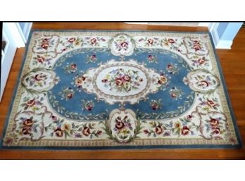 Beautiful Floral Tapestry Pattern 100 Tufted Wool Rug