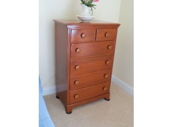 6 Drawer Vintage Maple Chest Of Drawers Excellent Shape
