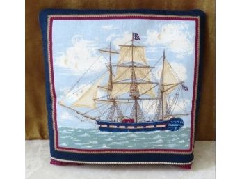 Ship Nautical Quillow- Handmade- A Pillow And Quilt In One! Brand New