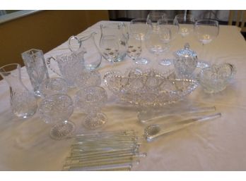 50 Pieces Of Mixed Clear Glass
