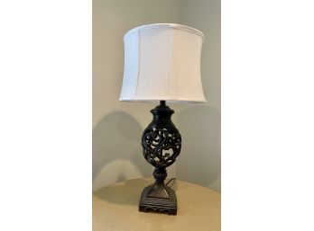 Lamp With Wrought Iron Design