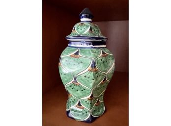 Onofre Mexico Vintage Pottery Handpainted Jar With Lid