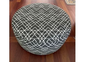 Large Round Ottoman With Matching Accent Pillow