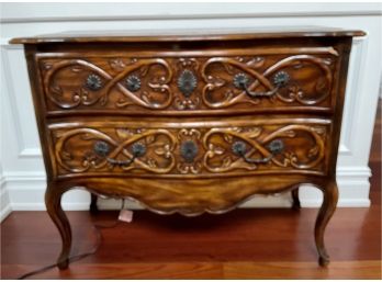 Two Drawer Ornate Chest