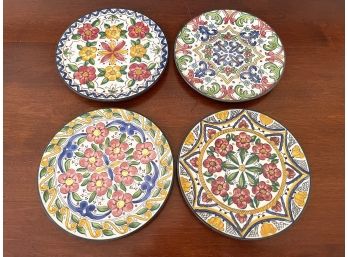 Ceramar Spanish Decorative Vintage Plates Set Of 4