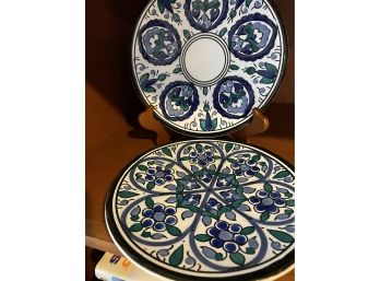 Pair Of Hand Made Pottery Plates