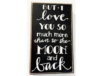 Word Wall Art - To The Moon And Back 10 X 6