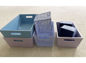 Purple Blue Shades Of Organizer Boxes