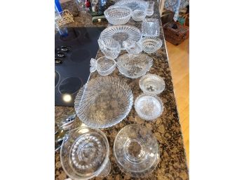 Glass Serving Dishes, Many Vintage