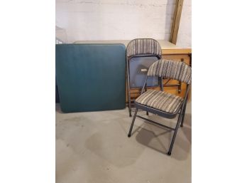 Card Table With 2 Padded Folding Chairs