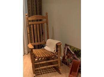 Solid Wooden Rocking Chair - Comfy