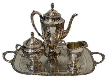Wallace Silver Plated Tea Service & Tray