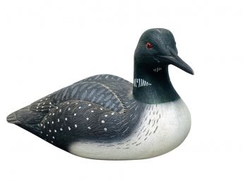 Small Common Loon Duck Decoy By Braddock Bros.