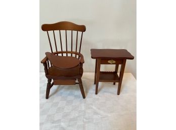 American Girl Felicity Doll Furniture Chair And Side Table
